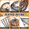 250 Pcs Pumpkin Thanksgiving Paper Plates and Napkins Party Supplies (Orange and Black)